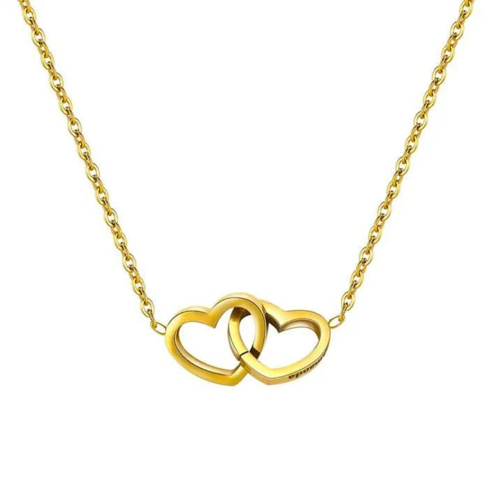 Colar de Coração Banhado Ouro 18K + Brinde Caixa Rotativa de Rosas🌹 Para Mulheres design elegante e versátil