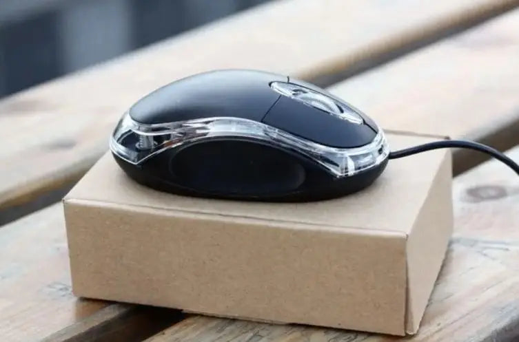 Mouse USB com Fio, Cor Preta, Botão de Rolagem para Laptops e Computadores, Envio Rápido para Todo o Brasil  Descrição do Produto: