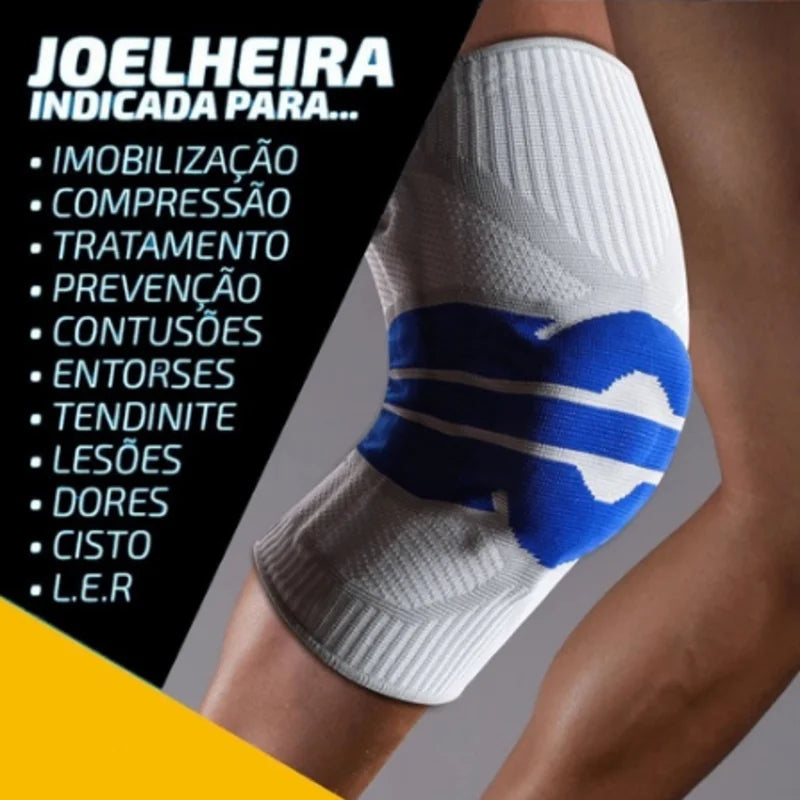 Joelheira De Compressão Ortopédica Amortecedor De Silicone - FRETE GRATIS☑️