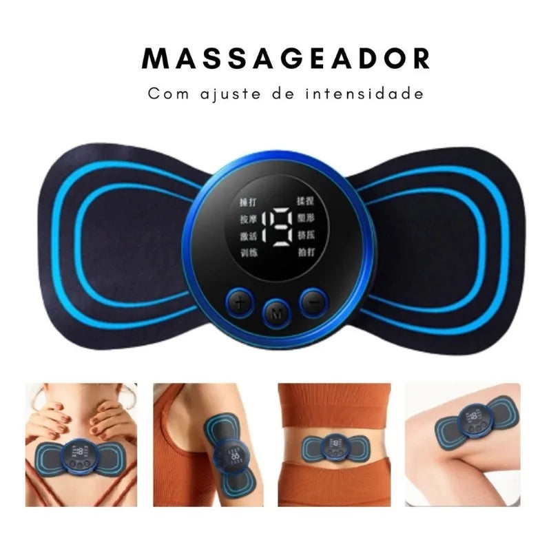 Mini Massageador EMS Estimulador Elétrico De Pescoço Portátil Para Alívio Da Dor Muscular Cervical - Últimas Unidades - Frete Gratis Somente Hoje!!
