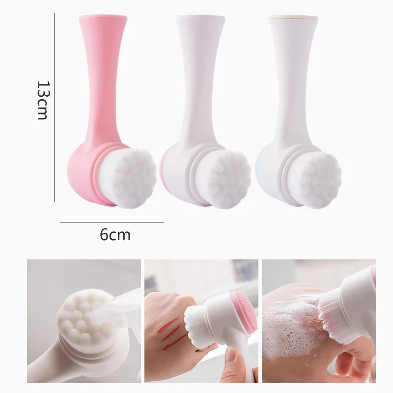 Escova de Limpeza Facial - Skincare 2 Em 1 - Últimas Unidades!