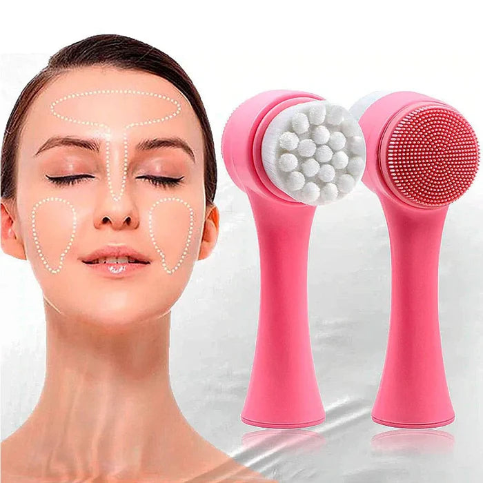Escova de Limpeza Facial - Skincare 2 Em 1 - Últimas Unidades!