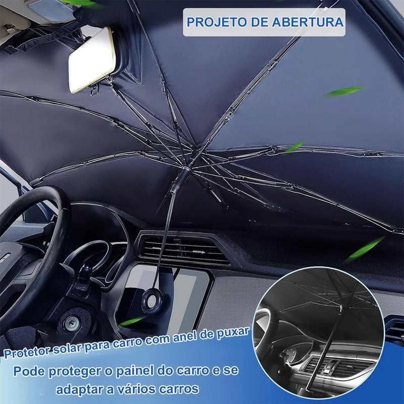 Pára-brisa dianteiro do carro, proteção contra o sol, guarda-chuva, bloqueio do sol, suprimentos de resfriamento do interior do carro✅  -  FRETE GRATIS