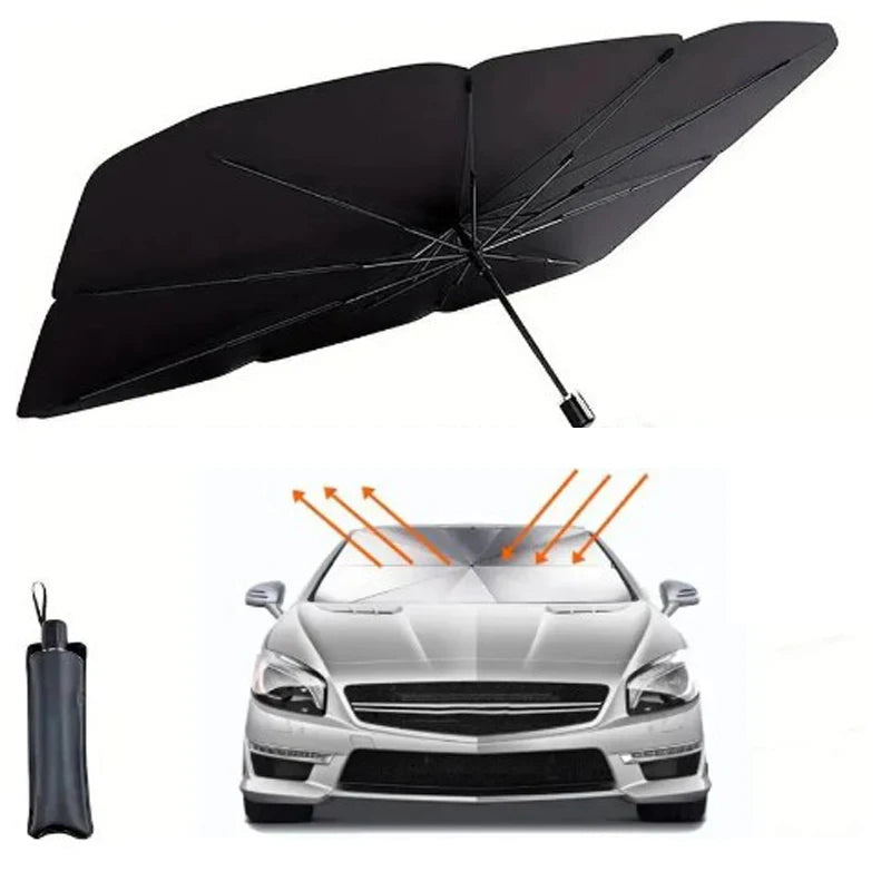 Pára-brisa dianteiro do carro, proteção contra o sol, guarda-chuva, bloqueio do sol, suprimentos de resfriamento do interior do carro✅  -  FRETE GRATIS