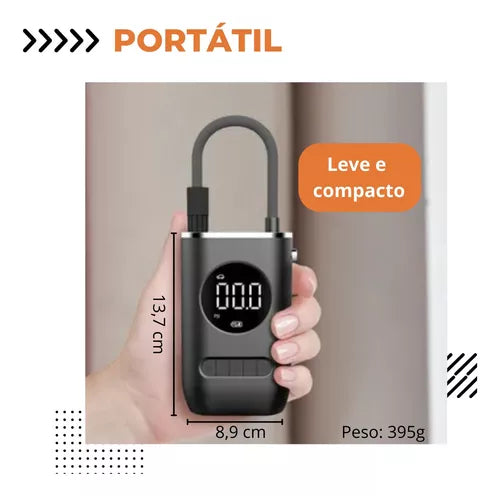 Calibrador Compressor Pneu Digital Carro Bike Moto Sem Fio✅ - FRETE GRATIS