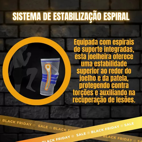 Joelheira De Compressão Ortopédica Amortecedor De Silicone - FRETE GRATIS☑️