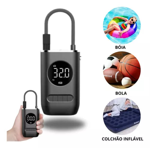 Calibrador Compressor Pneu Digital Carro Bike Moto Sem Fio✅ - FRETE GRATIS