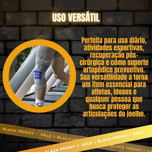 Joelheira De Compressão Ortopédica Amortecedor De Silicone - FRETE GRATIS☑️