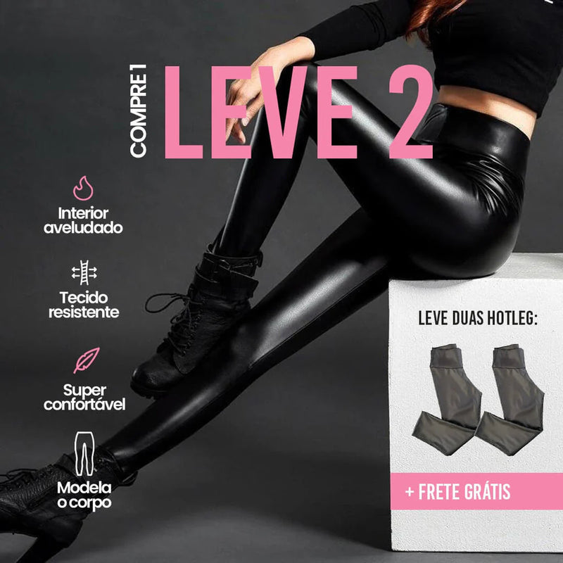 Calça de Couro Aveludada HotLeg® - Tendência Outono Inverno 2024 (Compre 1, Leve 2, Uma de Cada)