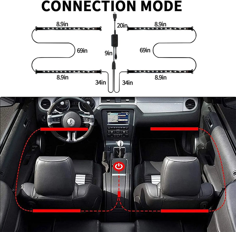 LUZ DE LED PARA CARROS = CARRO DE LUXO☑️ - FRETE GRATIS