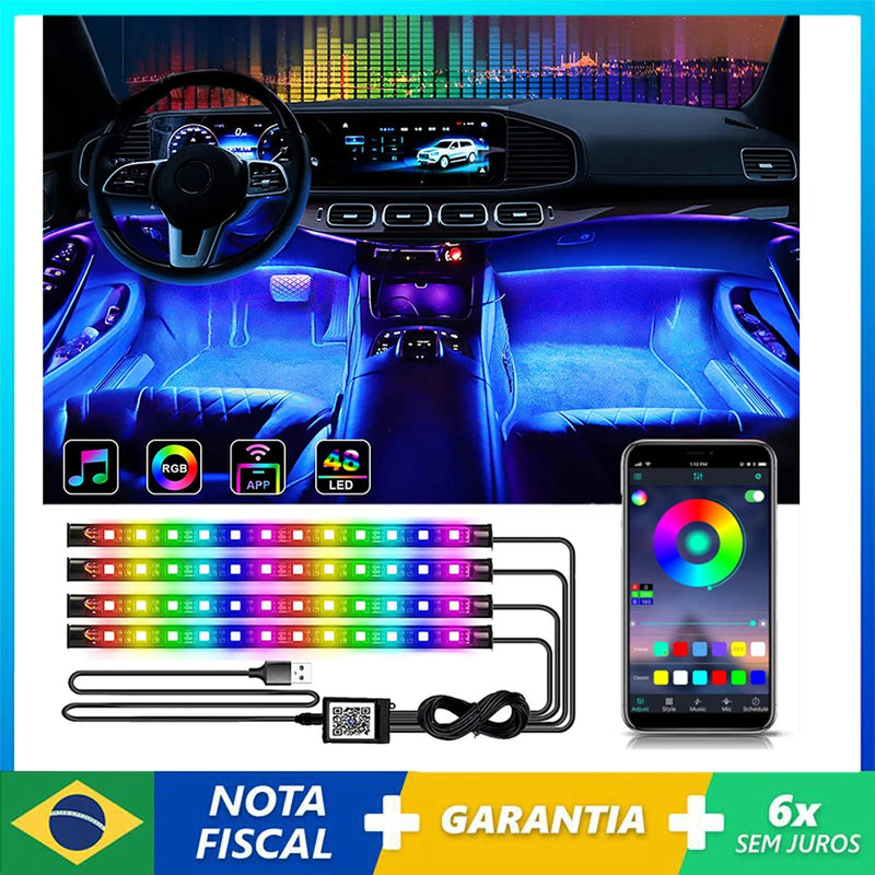 LUZ DE LED PARA CARROS = CARRO DE LUXO☑️ - FRETE GRATIS