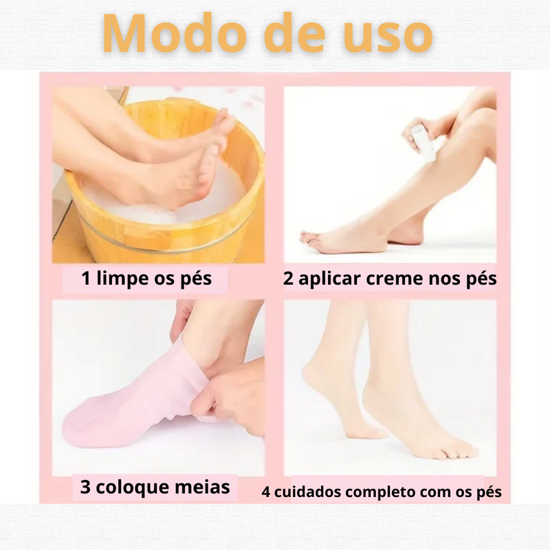 Hidratante para os pés rachados - Meias de tratamento