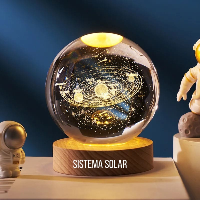 Luminária Esfera de Cristal Planetária 3D✅ + FRETE GRATIS