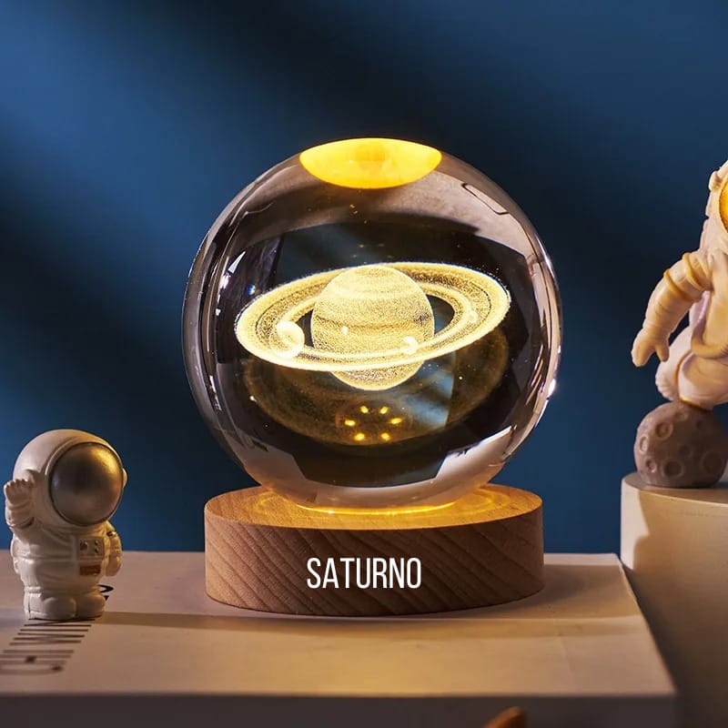 Luminária Esfera de Cristal Planetária 3D✅ + FRETE GRATIS