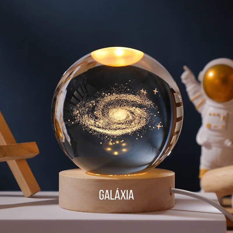 Luminária Esfera de Cristal Planetária 3D✅ + FRETE GRATIS