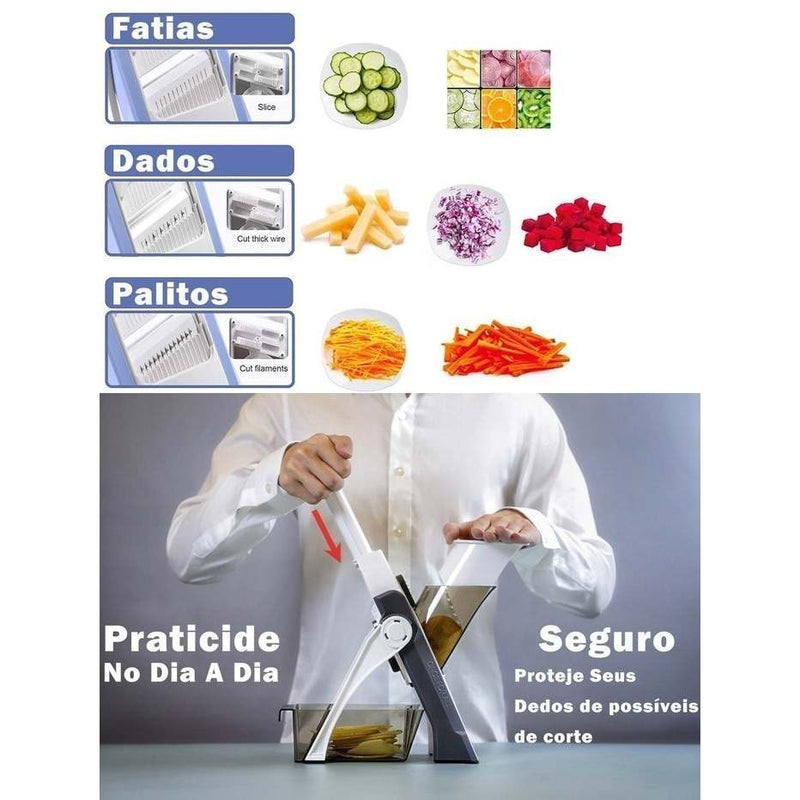 Cortador Fatiador de Batata Legumes e Vegetais 5 Funções - FRETE GRATIS✅