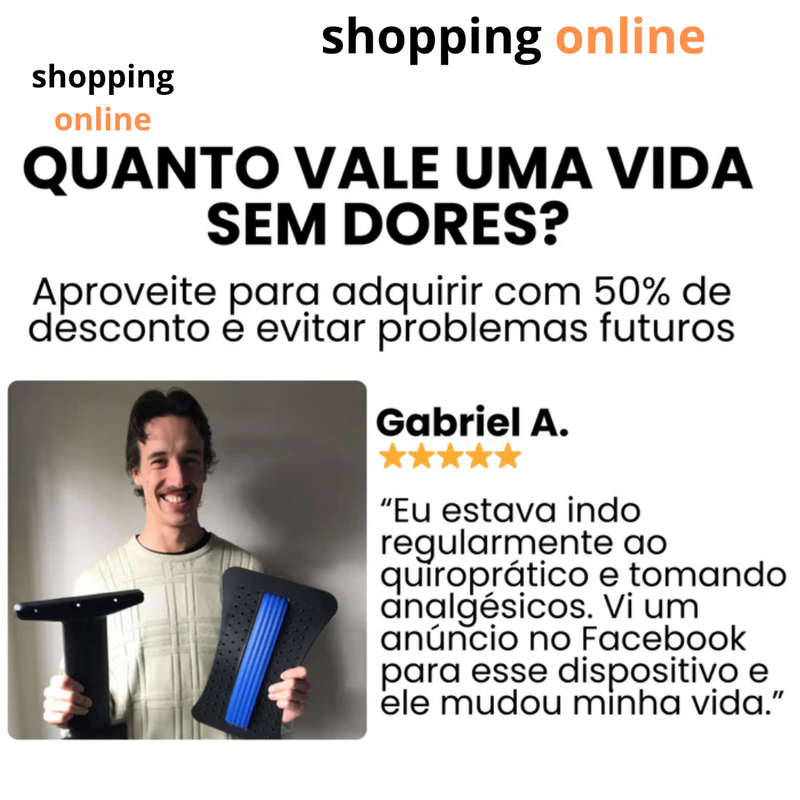 Maca de Costas - Livre-se de dores nas costas e Lombar AGORA MESMO! - FRETE GRATIS✅